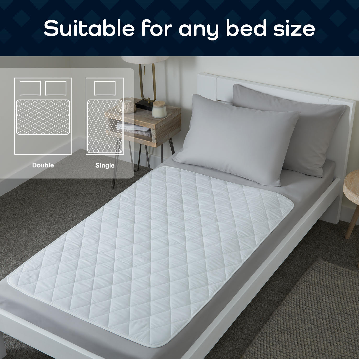 3.single bed pad  bed